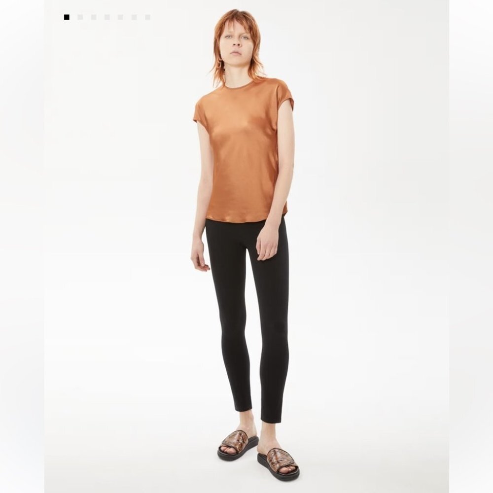 Helmut Lang Black High Rise Cotton Leggings